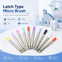 Micro-brosses jetables Ouwen à poils non-shedding, options souples et dures, 100 pièces, pour usage dentaire et esthétique, type à clipser