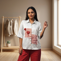 Chemise élégante pour femmes, boutonnée, confortable, décontractée, formelle, à manches courtes, acheter directement auprès du fournisseur