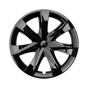 <span class=keywords><strong>Enjoliveurs</strong></span> de roue personnalisés en ABS noir brillant à 7 branches, 19 pouces, pour Tesla Model Y 2019-2024, style sport OEM ODM, installation par clips. - Product Image 2
