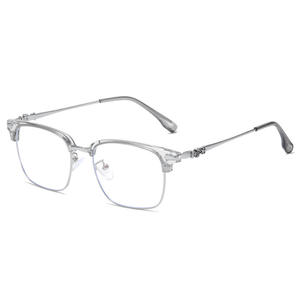 Nouvelle monture de lunettes TR Punk pour homme, en métal ultra léger, forme carrée pour les fabricants de lunettes de myopie, vente en gros - Product Image 3