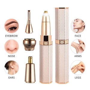 Kit 4-en-1 Épilateur Électrique Femme, Tondeuse Nez Oreilles, Rasoir Corporel et Facial Sans Douleur, Épilateur USB Portable pour Maillot et Sourcils - Product Image 2