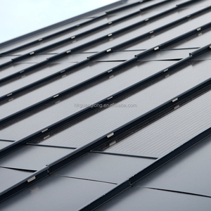 Tuile solaire étanche monocristalline en verre simple pour toiture photovoltaïque, idéale pour les projets BIPV de toitures d'hôtels et de bâtiments commerciaux - Product Image 4