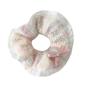 Coleteros Scrunchie Arcoíris al por Mayor, Scrunchies Trenzados Elásticos para el Cabello, Lazos para el Cabello de Mujer y Niña, Scrunchie de Encaje con Lazo - Product Image 4