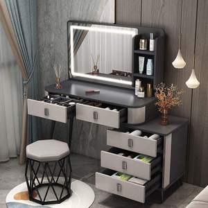 Italian Style Bedroom Dresser Set <strong>Make</strong> <strong>up</strong> <strong>Vanity</strong> LED Makeup Dressing Table With Lighted Mirror - Product Image 1