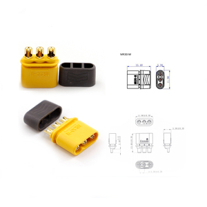 מחבר מקורי Amass זכר נקבה שחור צהוב Mr30 סוללה תקע כדור מתאם 3 פינים Mr30 Mr30-m Mr30-f עבור מנוע DC - Product Image 6