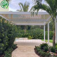 Pergola bioclimatique moderne en aluminium imperméable pour l'extérieur, pergola à lames orientables
