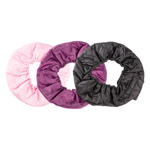 Gorros de ducha aislantes de doble capa, satinados, gruesos, impermeables para adultos, para uso sanitario, en negro, morado y rosa. - Product Image 5