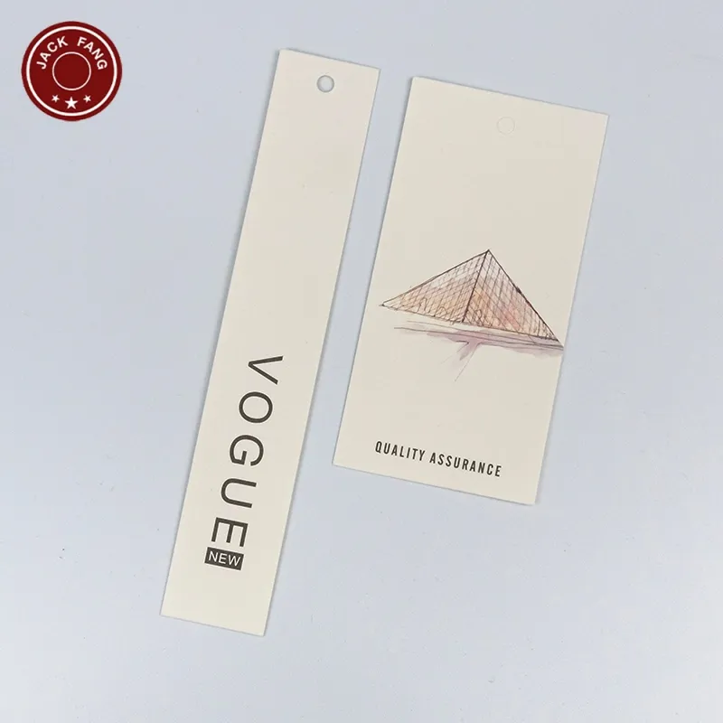 OEM Customized PVC Sticker Label New Designs Printed Paper Hang Tag with String for Cloth Plastic Bags Shoes Thick Affordable