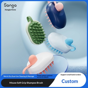 Mouse Soft Gel Shampoo <b>Brush</b> Artifact Household Adult Bath Shampoo <b>Brush</b> Massager <b>Pet</b> Bath <b>Brush</b> - Product Image 2