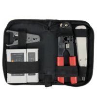 Kit d'outils de sertissage réseau professionnel 9 en 1 RJ45 RJ11 RJ12 ensemble de pinces à sertir à prise modulaire Cat5e Cat6 testeur de câble Ethernet