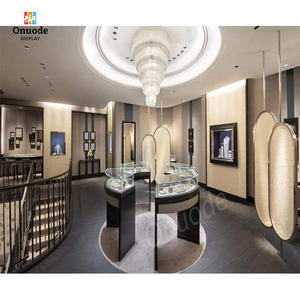 Meubles de présentation de bijoux de luxe sur mesure avec éclairage LED, matériaux bois/métal pour la décoration intérieure des magasins de détail - Product Image 3