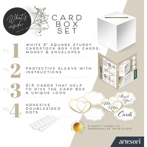 Party Gift Card <b>Box</b> - <b>White</b> <b>Box</b>, suitable for wedding banquets, birthday parties, and can be customized according to needs - Product Image 2