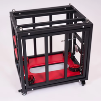 Cage d'isolement BDSM en métal avec verrouillage pour bondage et contraintes extrêmes - Mobilier de jeu pour adultes