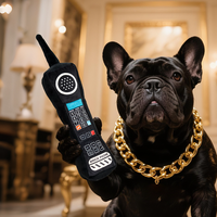 Jouet en peluche drôle de chien Téléphone intelligent Simulation de téléphone cellulaire Jouet en peluche d'animal familier avec la broderie