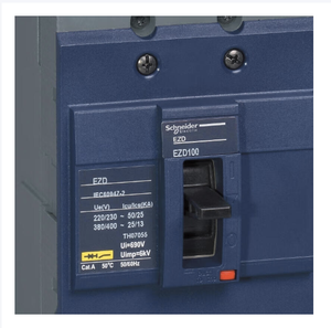Disjoncteur modulaire thermomagnétique EZD100E 80A 3P 25kA 400V AC pour la distribution d'énergie industrielle et les moteurs - Product Image 2