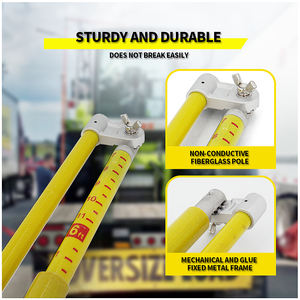 Bâton de mesure de hauteur de charge standard en fibre de verre jaune de 15 pieds avec poteau réglable pour camions - Product Image 5