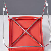 Chaise de bureau moderne sans accoudoirs à bascule avec structure métallique, empilable, confortable et multifonctionnelle pour l'école, le bureau à domicile et le salon
