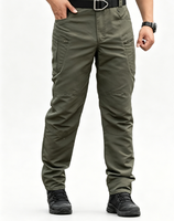 Pantalon tactique léger imperméable avec logo personnalisé, pantalon de travail multi-poches en ripstop pour hommes, pour la randonnée en plein air et le travail