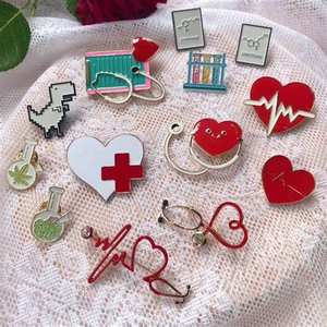 Épinglette coeur épinglette de gravure médicale broche médicale breloques pour médecins infirmières et médical - Product Image 5