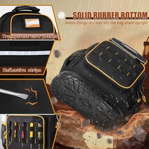 Factory OEM Wholesale <b>Water</b> Repellent Oxford Tool <b>Backpack</b> Hard Bottom Adjustable Strap Multiple Pockets Laptop Sleeve 20L - Product Image 4