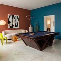 Table de billard en bois massif de qualité supérieure, 7 pieds, table de billard en ardoise, pieds en forme de W, artisanat de luxe pour villa, club, resort