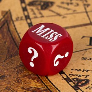 Faccub Custom Hars & Plastic Veelvlakkige Logo Rode D6 Dobbelstenen Voor Volwassen Paar Intieme Bordspellen - Product Image 4