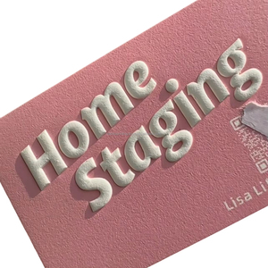 นามบัตรพิเศษพิมพ์ลายนูนแบบไม่มีสีออกแบบได้ตามที่ต้องการลายนูนแบบ3D - Product Image 1