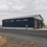 Structure en acier préfabriquée pour atelier, entrepôt, bureau, panneau unique, en acier sectionnel soudé Q355B