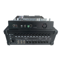 Mélangeur Audio numérique professionnel 16 canaux écran tactile USB DJ système de son Console 5 bandes éclairage vidéo métal plastique