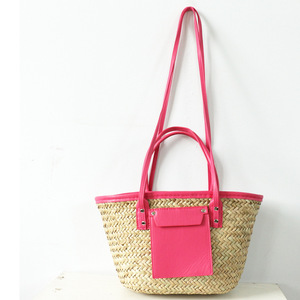 Designer d'été pour femmes flotteur <span class=keywords><strong>herbe</strong></span> tissage <span class=keywords><strong>sac</strong></span> fourre-tout plage de luxe grand <span class=keywords><strong>sac</strong></span> seau avec Logo personnalisé mode d'été en paille pour femmes - Product Image 6
