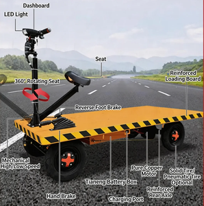 Carretilla Eléctrica de Plataforma Plana para Transporte de Carga en Almacén - Product Image 4