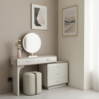 Table de maquillage pour fille avec chaise, nouveau design, prix de gros, couleur personnalisable, table à coiffer, table de maquillage, best-seller