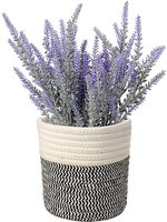 QJMAX paniers de rangement en corde de coton domestique avec poignées pour jouets de bébé dans la pépinière ou la lessive