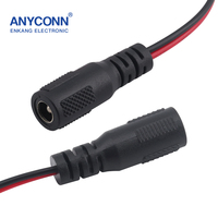 2 pinces crocodiles 4mm DC Power Plug Connector Adapter Wire Red and Black Clips Crocodile Test Leads