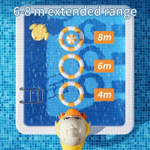 BL2408 Children 6-8m Range Abs Summer Outdoors Double Nozzle Cute <b>Duck</b> Handgun Baby Bath <b>Toy</b> Mini Water Gun for Kids With Lights - Product Image 4