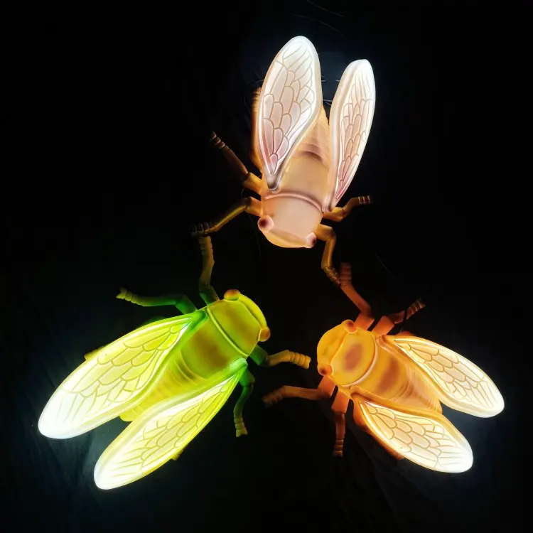 새로운 야외 빛나는 동적 나비 장식 led 나비 램프