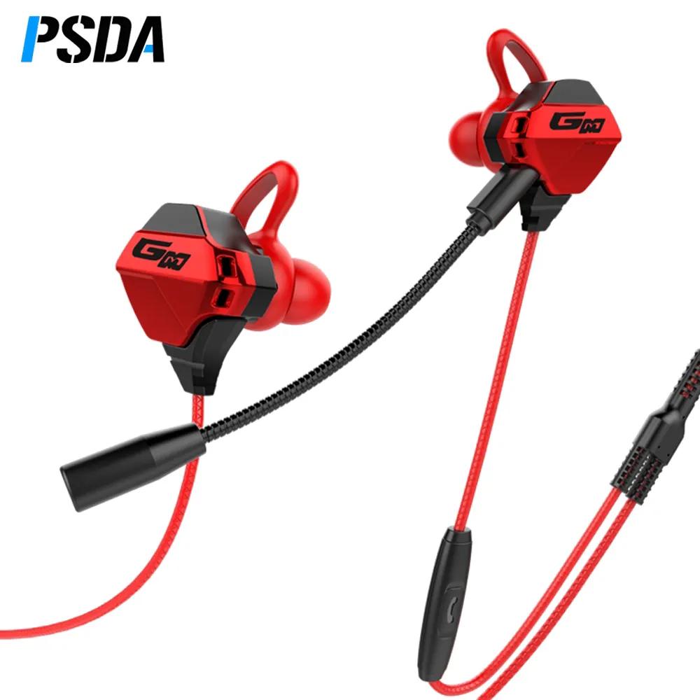 Наушники PSDA game G10 3,5 мм, игровые наушники для киберспорта помешают звуку в воспроизводимом микрофоне, гарнитура