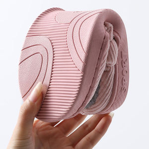 Chaussons d'intérieur moelleux et chauds à semelle épaisse, couleur unie, pour l'hiver, chambre, hôtel, maison - Product Image 4