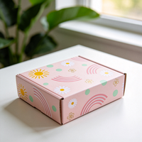 Boîte cadeau florale imprimée offset de qualité supérieure, logo personnalisé, boîte en carton ondulé imperméable, emballage anti-écrasement