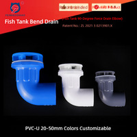 Accessoires pour aquarium en PVC, surfaces lisses, raccords d'entrée et de sortie d'eau, connecteurs de drainage robustes avec garantie de 3 ans