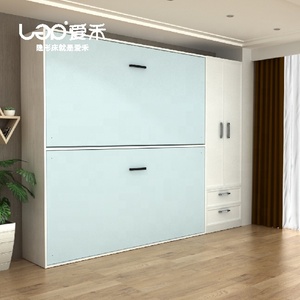 Популярная комнатная индивидуальная интеллектуальная горизонтальная Скрытая двухъярусная подъемная кровать безопасная для окружающей среды настенная кровать - Product Image 2