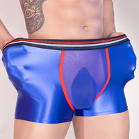 Boxers élastiques pour hommes, sexy, rehausseurs de fesses, taille basse, sportifs, séduisants, en nylon, motif uni, pour le marché international