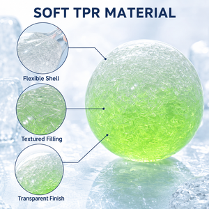 Handmade Transparent Crushed Ice <b>Squeeze</b> <b>Ball</b> Colorful Filled Sensory Stress Relief Toy for Gifts OEM ODM - Product Image 2