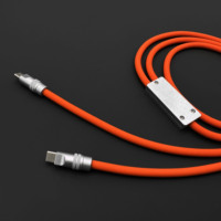 Nouveau câble de données en silicone 2 en 1 Type C 6A120W PD câble de charge super rapide pour iPhone câble de données en alliage de zinc durable appareil Android