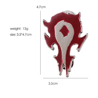 Broches Geométricos de Aleación de Zinc con Logotipo Tribal de World of Warcraft de ZRM para Mujeres y Hombres - Joyería Unisex con Insignia de Videojuegos para Bodas/Regalos