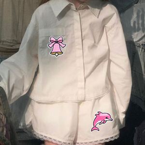 Patch brodé thermocollant en feutre écologique rose, motif caméra de dessin animé, radis, cloche, bougie, pour chaussures, chapeaux, décoratif - Product Image 5