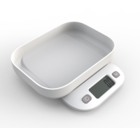 Báscula de Cocina Eléctrica Digital, con Pantalla LCD y Recipiente, para Control de Peso, Repostería, Cocina, Dieta Keto y Preparación de Comidas