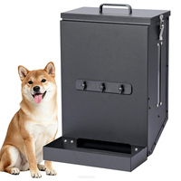 Distributeur automatique de nourriture pour chien JH-Mech Custom 12L grande capacité, hauteur de montage réglable, design suspendu à gravité.