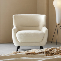 Fauteuil simple en tissu décontracté, options multicolores, fauteuil inclinable en fausse fourrure, chaise de lecture minimaliste pour balcon