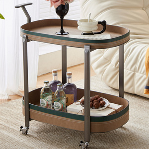 Italienischer Minimalistischer Beweglicher Metall-Couchtisch mit Rollen Einfaches Luxuriöses Design Wohnzimmermöbel - Product Image 2
